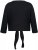 Ulla Popken Versatile Surplice Wrap Tie Hem Bolero Top Black - T-shirts - 