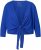 Ulla Popken Versatile Surplice Wrap Tie Hem Bolero Top Cobalt Blue - T-shirts - 
