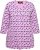 Ulla Popken Geometric Pattern 3/4 Sleeve Tee Amethyst - Tryckta T-shirts för dam i stora storlekar - 