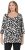 Ulla Popken Scribble Print Square Neck 3/4 Sleeve Tee Black - Tryckta T-shirts för dam i stora storlekar - 