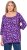Ulla Popken Scribble Print Square Neck 3/4 Sleeve Tee Violet - Tryckta T-shirts för dam i stora storlekar - 