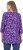 Ulla Popken Scribble Print Square Neck 3/4 Sleeve Tee Violet - Tryckta T-shirts för dam i stora storlekar - 