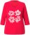 Ulla Popken Floral Graphic V-Neck Tee Lychee - Tryckta T-shirts för dam i stora storlekar - 