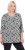 Ulla Popken Graphic Flower A-Line 3/4 Sleeve Tee Soft Light Blue - T-shirts - 