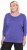 Ulla Popken Quick Drying Batwing Sleeve Tee Blueberry - Tryckta T-shirts för dam i stora storlekar - 
