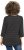 Ulla Popken Glitter Stripe 3/4 Sleeve Tee Anthracite - Tryckta T-shirts för dam i stora storlekar - 