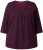 Ulla Popken Mixed Pattern Stripe 3/4 Sleeve Tee Black - Tryckta T-shirts för dam i stora storlekar - 