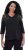 Ulla Popken Feather Beadwork 3/4 Sleeve Top Black - Tryckta T-shirts för dam i stora storlekar - 