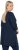 Ulla Popken Ho Ho Ho 3/4 Sleeve Graphic Tunic Tee Navy - T-shirts - 