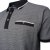 Kam Jeans 5525 Raised Dobby Fabric Polo with Tipping Black - Pikétröjor - Stora pikétröjor - 2XL-8XL