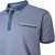 Kam Jeans 5525 Raised Dobby Fabric Polo with Tipping Indigo - Pikétröjor - Stora pikétröjor - 2XL-8XL