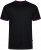 Kam Jeans 5781 Ringer Tee with Shoulder Tape Black - T-shirts - Stora T-shirts - 2XL-14XL