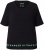 Ulla Popken Classic Fit Half-Sleeve Crew Neck T-shirt With Hem Inscription Black - Tryckta T-shirts för dam i stora storlekar - 