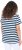 Ulla Popken Mix Stripe Short Sleeve Tee Deep Aqua - Tryckta T-shirts för dam i stora storlekar - 