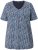 Ulla Popken So Many Dots Tee Navy Blue - Tryckta T-shirts för dam i stora storlekar - 