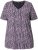 Ulla Popken So Many Dots Tee Light Heather - Tryckta T-shirts för dam i stora storlekar - 