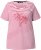 Ulla Popken Palm Tree Embroidered Tee Dark Raspberry - Tryckta T-shirts för dam i stora storlekar - 