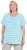 Ulla Popken Palm Tree Embroidered Tee Deep Aqua - Tryckta T-shirts för dam i stora storlekar - 