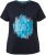 Ulla Popken BISOUS Short Sleeve Graphic Tee Navy Blue - Tryckta T-shirts för dam i stora storlekar - 
