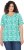 Ulla Popken Coral Reef Printed Short Sleeve V-Neck Tee Emerald - Tryckta T-shirts för dam i stora storlekar - 