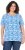 Ulla Popken Coral Reef Printed Short Sleeve V-Neck Tee Teal Blue - Tryckta T-shirts för dam i stora storlekar - 