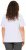Ulla Popken Embroidered Face Motif Short Sleeve V-Neck Tee Light Grey Melange - Tryckta T-shirts för dam i stora storlekar - 