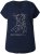 Ulla Popken Metallic Animal Cap Sleeve Graphic Tee Navy - Tryckta T-shirts för dam i stora storlekar - 