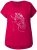 Ulla Popken Metallic Animal Cap Sleeve Graphic Tee Dark Raspberry - Tryckta T-shirts för dam i stora storlekar - 