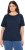 Ulla Popken TRUE Lettering Short Sleeve Tee Navy Blue - Tryckta T-shirts för dam i stora storlekar - 