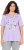 Ulla Popken Metallic Feather Short Sleeve Graphic Tee Lavender - Tryckta T-shirts för dam i stora storlekar - 