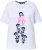 Ulla Popken Flocked Short Sleeve Graphic Tee Snow White - Tryckta T-shirts för dam i stora storlekar - 