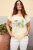 Ulla Popken Striped Short Sleeve Citrus Graphic Tee Sun Yellow - Tryckta T-shirts för dam i stora storlekar - 