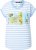Ulla Popken Striped Short Sleeve Citrus Graphic Tee Light Blue - Tryckta T-shirts för dam i stora storlekar - 