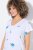 Ulla Popken Cross Stitch Short Sleeve Tee Snow White - Tryckta T-shirts för dam i stora storlekar - Tryckta t-shirts för dam