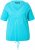 Ulla Popken Ride The Wave Short Sleeve V-Neck Graphic Tee Deep Aqua - Tryckta T-shirts för dam i stora storlekar - 