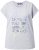 Ulla Popken Long Beach Lettering Cap Sleeve Tee Light Grey Melange - Tryckta T-shirts för dam i stora storlekar - 