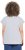 Ulla Popken Long Beach Lettering Cap Sleeve Tee Light Grey Melange - Tryckta T-shirts för dam i stora storlekar - 