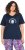 Ulla Popken Shell Picker Club Short Sleeve Graphic Tee Navy - Tryckta T-shirts för dam i stora storlekar - 