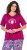 Ulla Popken Shell Picker Club Short Sleeve Graphic Tee Magnolia Red - Tryckta T-shirts för dam i stora storlekar - 