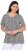 Ulla Popken Cactus Print Short Sleeve V-Neck Tee Graphite Grey - Tryckta T-shirts för dam i stora storlekar - 