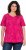 Ulla Popken Feather Print Short Sleeve V-Neck Tee Berry - Tryckta T-shirts för dam i stora storlekar - 