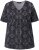 Ulla Popken Snake Print V-Neck Tee Graphite Grey - Tryckta T-shirts för dam i stora storlekar - 