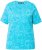 Ulla Popken Abstract Animal Print Short Sleeve Tee Deep Aqua - Tryckta T-shirts för dam i stora storlekar - 