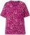 Ulla Popken Abstract Animal Print Short Sleeve Tee Magnolia Red - Tryckta T-shirts för dam i stora storlekar - 