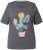 Ulla Popken Cactus Short Sleeve Graphic Tee Graphite Grey - Tryckta T-shirts för dam i stora storlekar - 