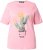 Ulla Popken Cactus Short Sleeve Graphic Tee Pink - Tryckta T-shirts för dam i stora storlekar - 