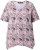 Ulla Popken Half-sleeve A-line V-neck Pointed Hem Animal Pattern T-shirt Pastel Rose - Tryckta T-shirts för dam i stora storlekar - 