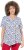Ulla Popken Bow Print Short Sleeve Pointed Hem Tee Snow White - Tryckta T-shirts för dam i stora storlekar - 