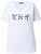 Ulla Popken Bow Short Sleeve Graphic Tee Snow White - Tryckta T-shirts för dam i stora storlekar - 