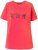 Ulla Popken Bow Short Sleeve Graphic Tee Light Red - Tryckta T-shirts för dam i stora storlekar - 